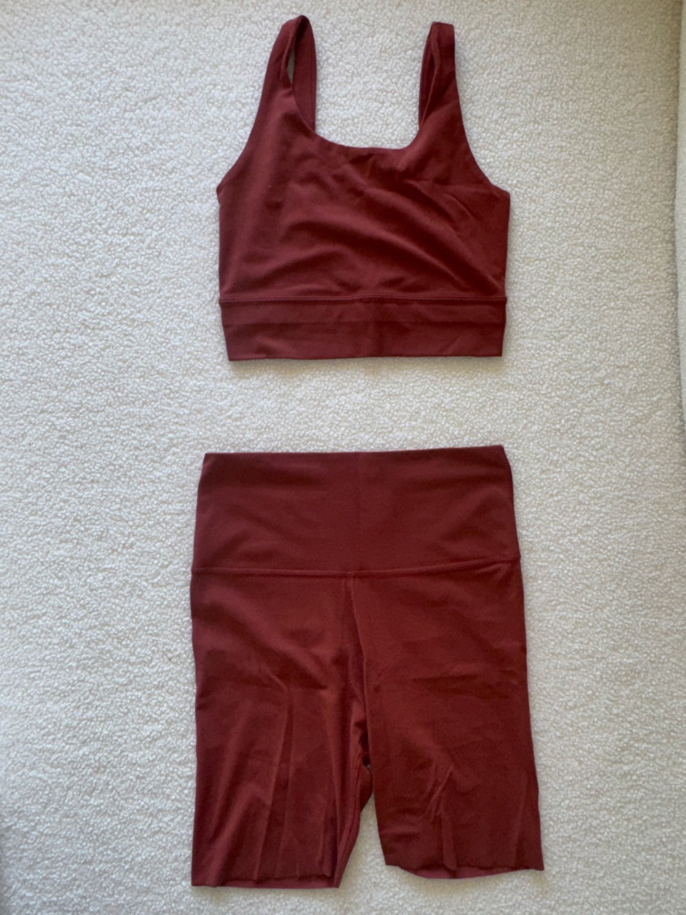 Nike Yoga Dri-FIT Rust Sports Bra & Biker Shorts Set Women’s XS/Medium